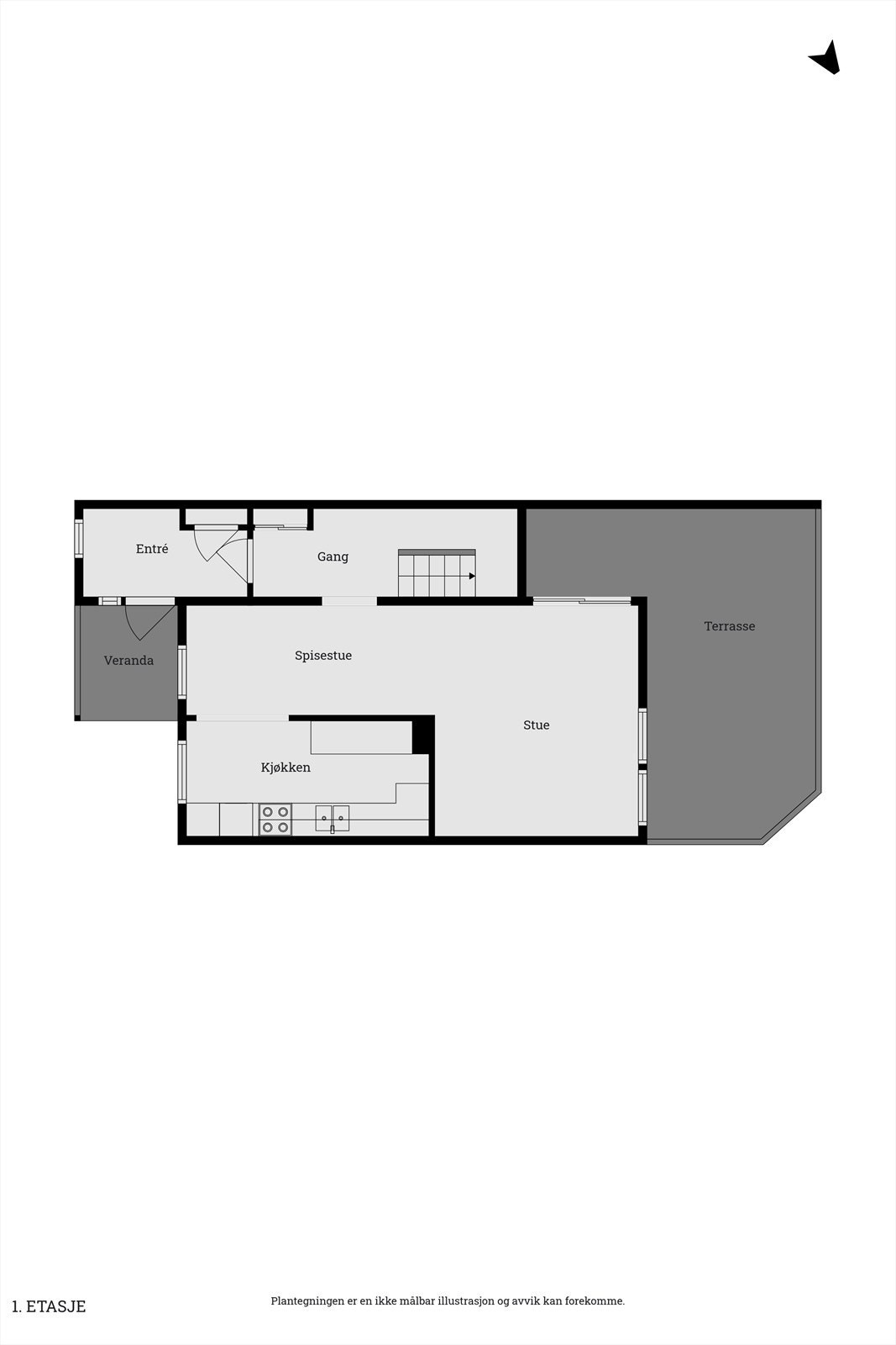 Plantegning av 1.etasje Galleribilde