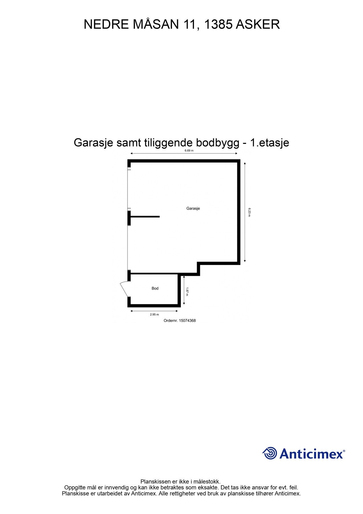 Plantegning garasjebygg Galleribilde