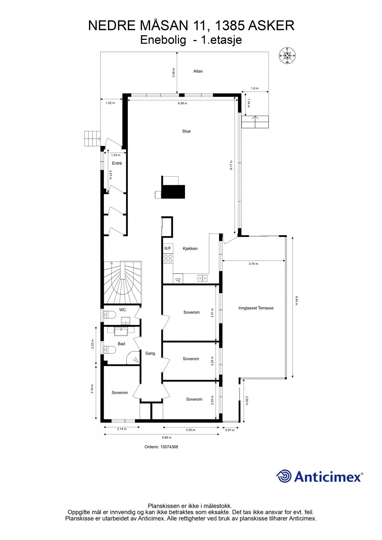 Plantegning hovedetasje Galleribilde