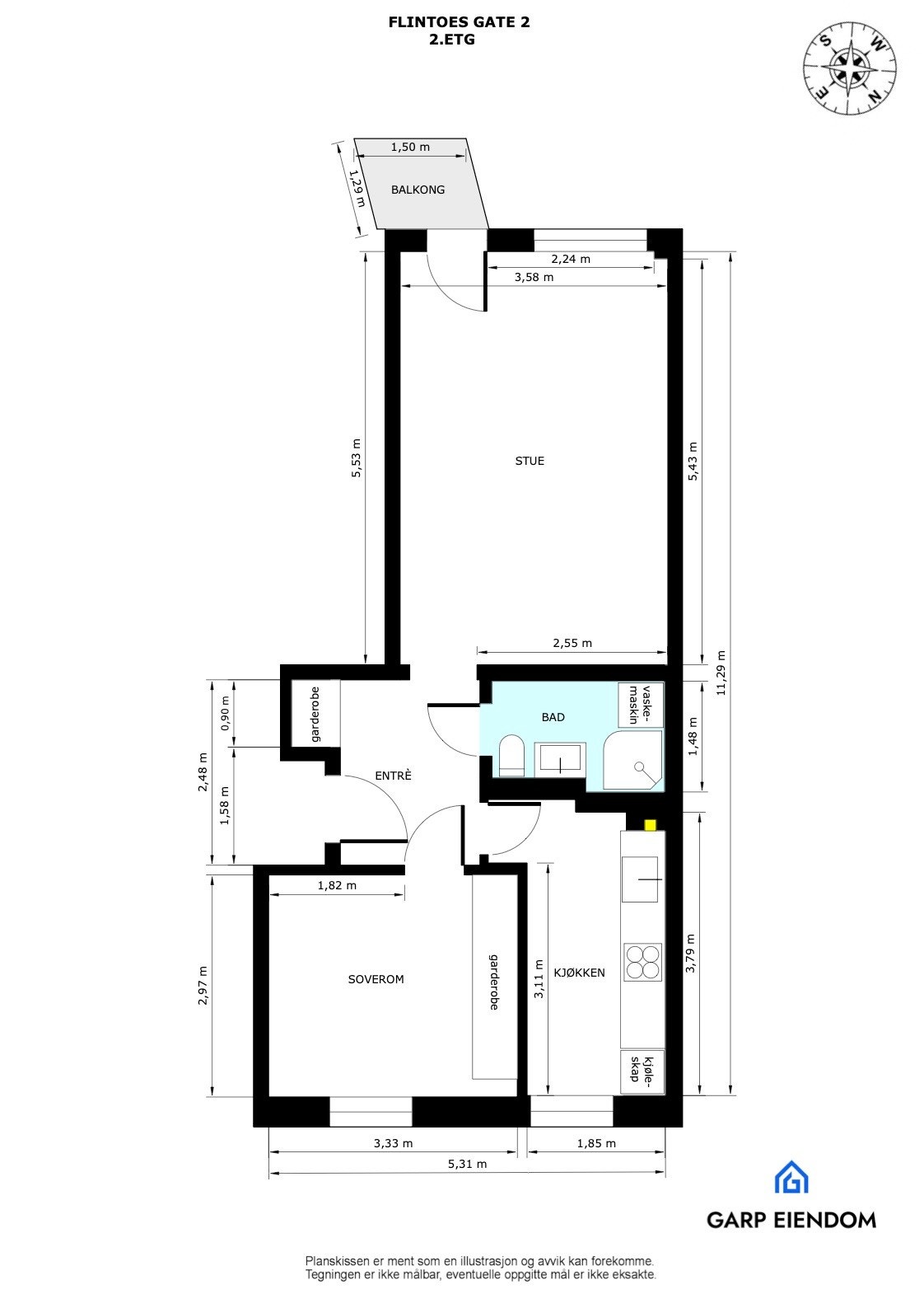 Plantegning Galleribilde