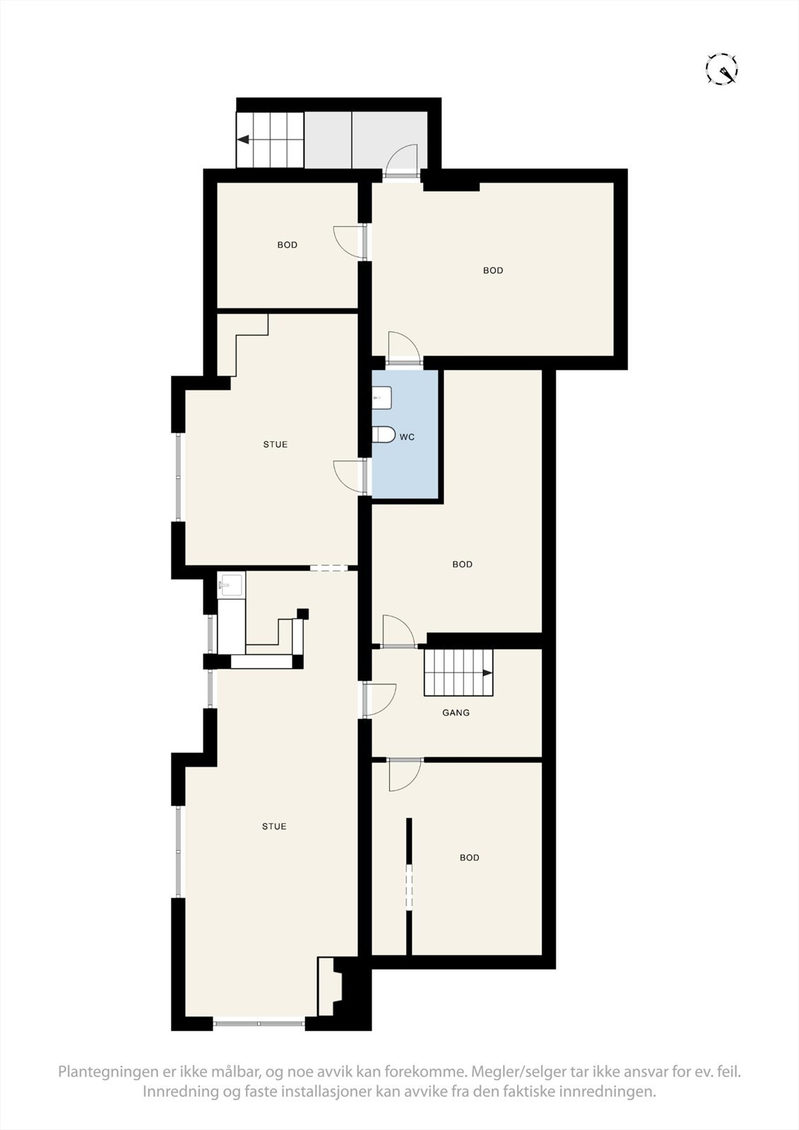 Plantegning kjelleretasje. Galleribilde