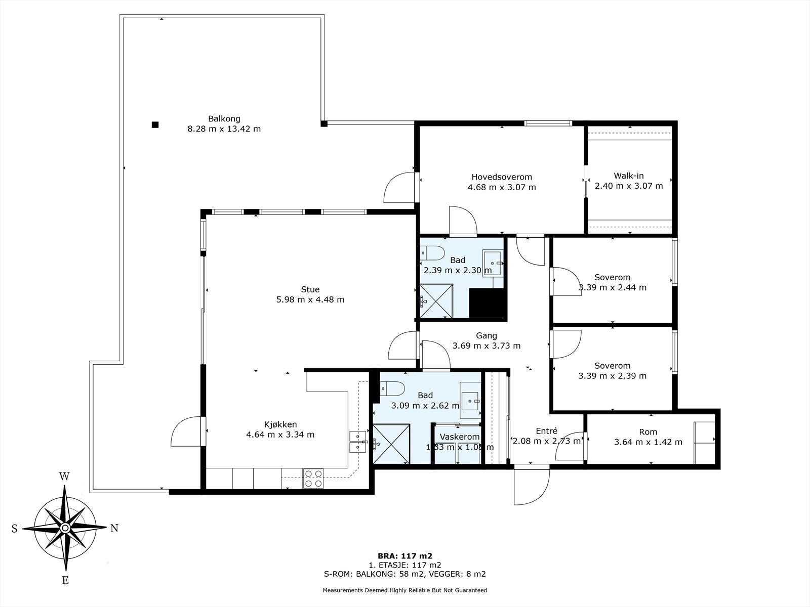 Planløsning, 5 etg. Galleribilde