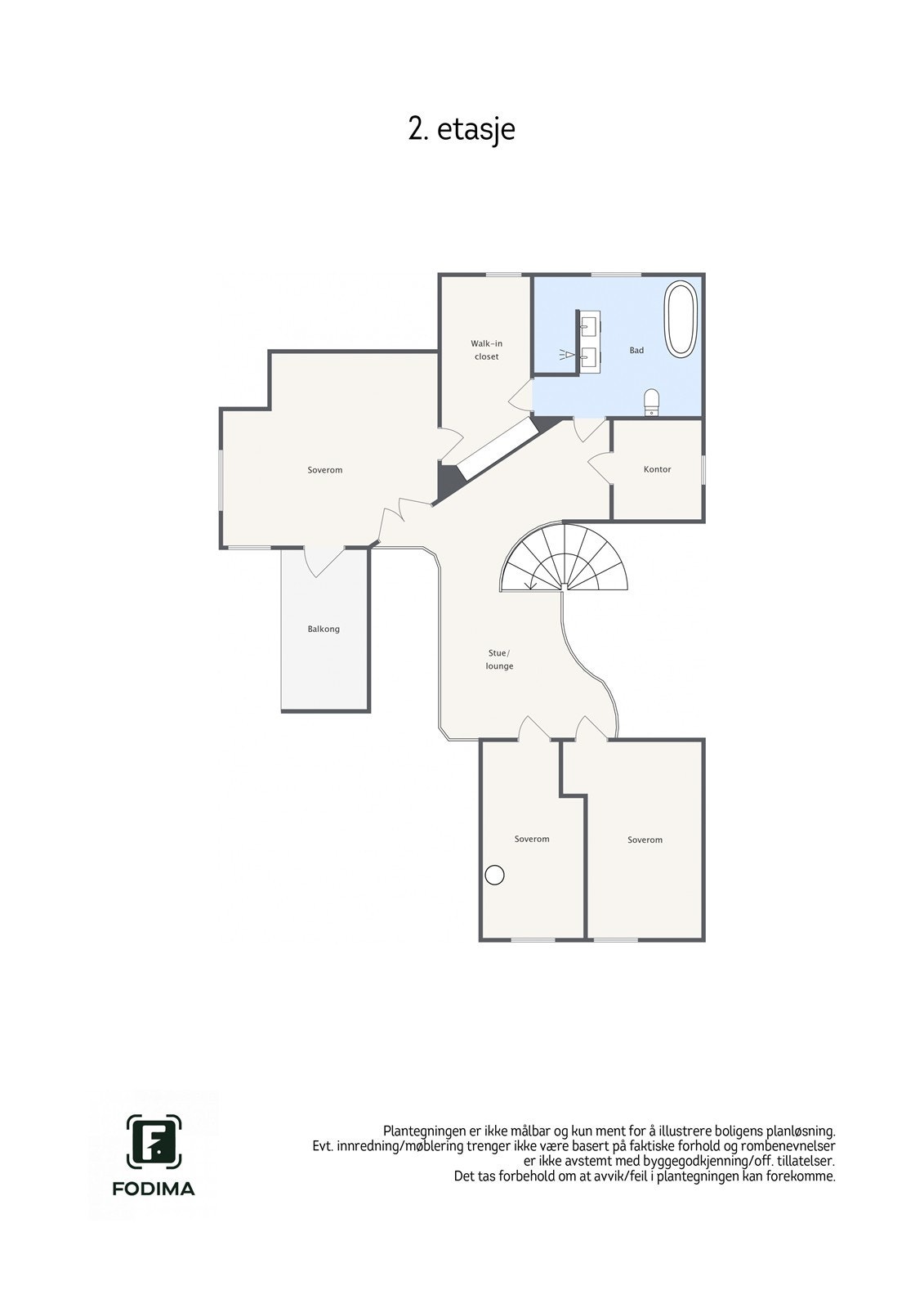 Plantegning 2. etasje Galleribilde