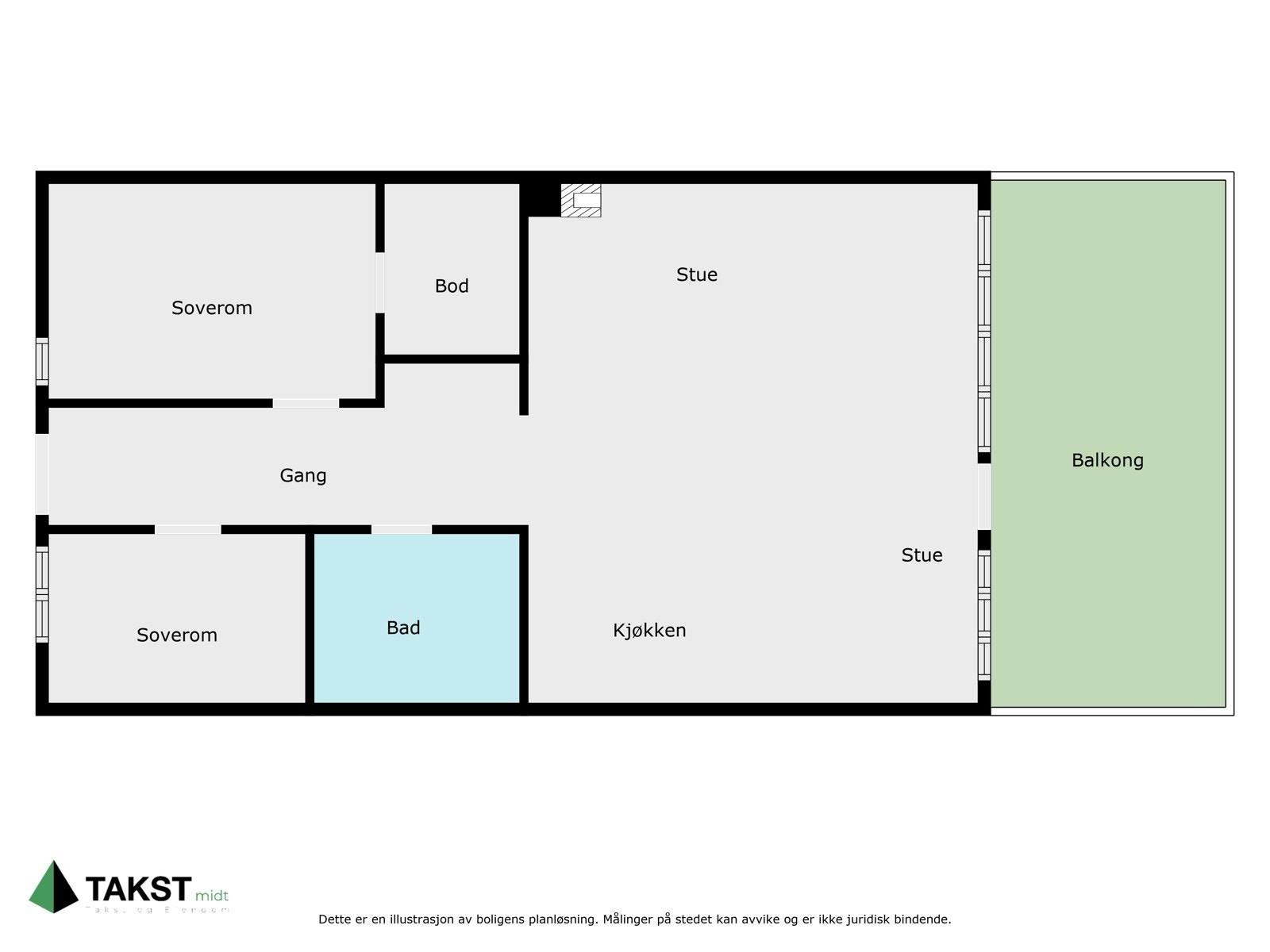 Planskisse Skognhagen 1E Galleribilde