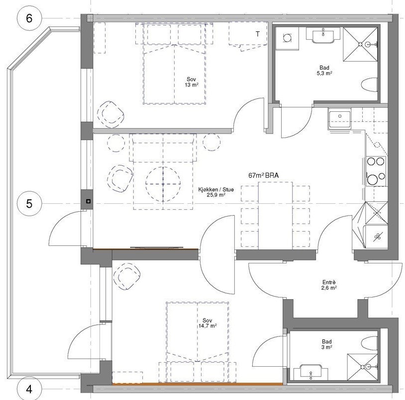 Det tas forbehold om avvik i plantegningen. Galleribilde