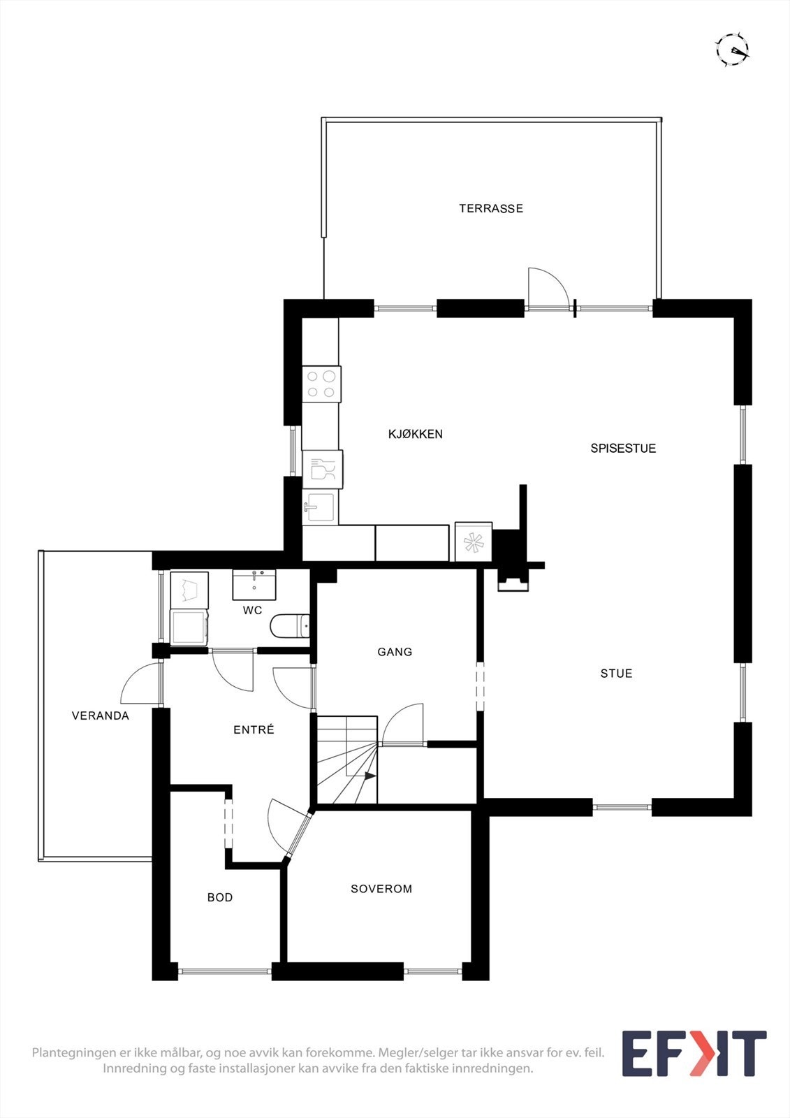 Plantegning 1. etasje Galleribilde