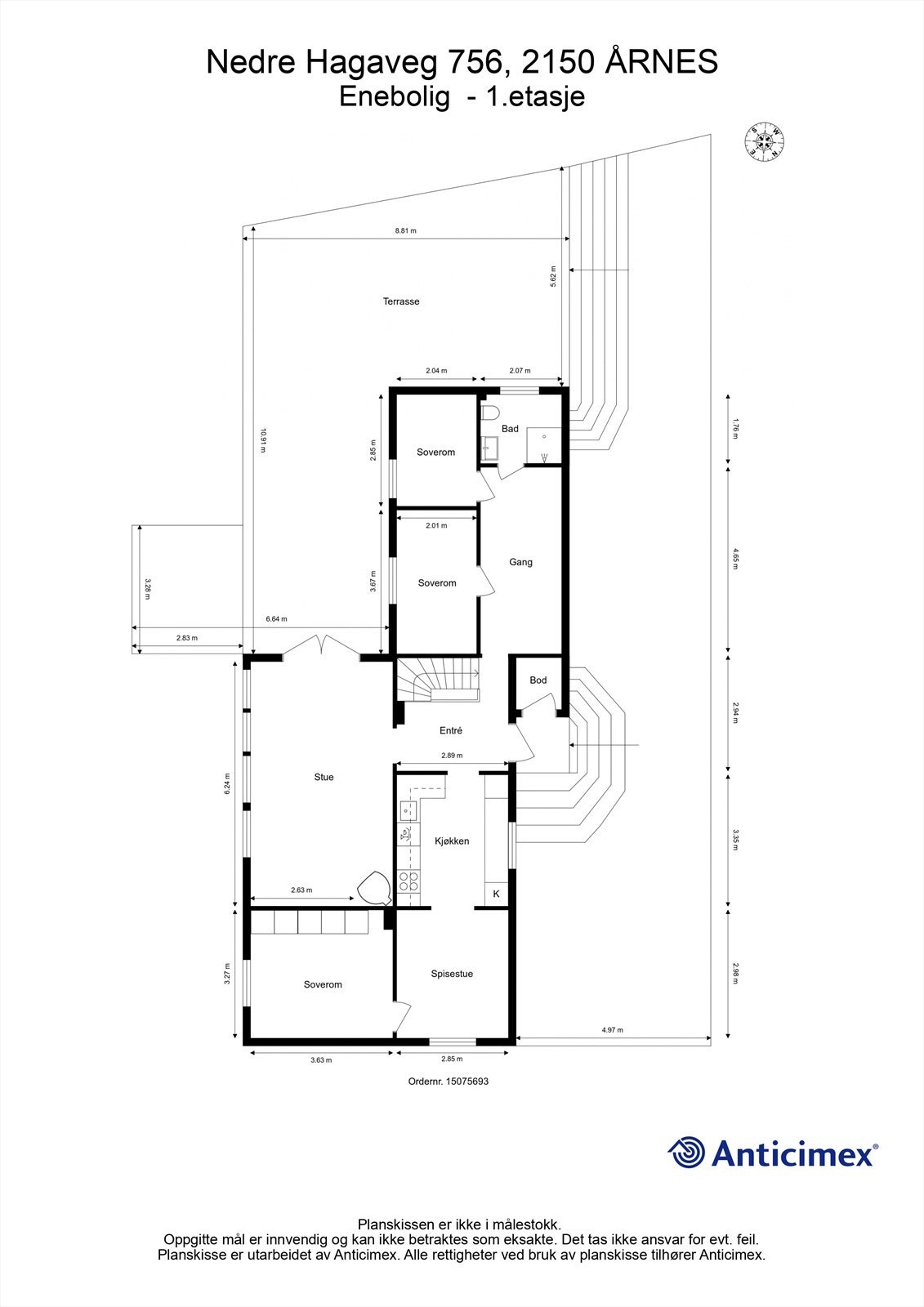 Plantegning - 1.etasje. Galleribilde