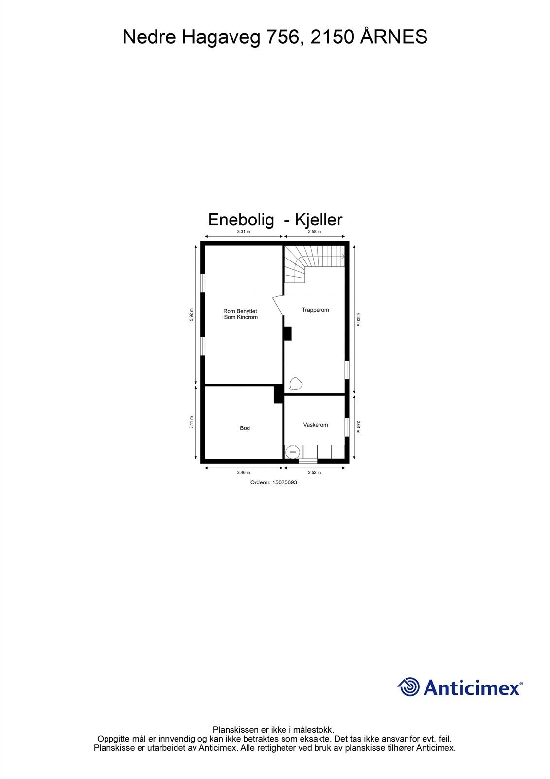 Plantegning - Kjeller. Galleribilde