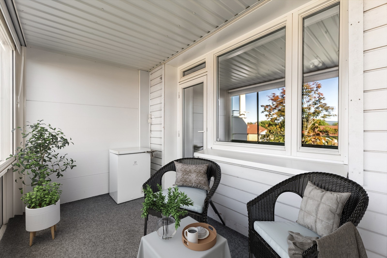 Virtuell stylet balkong Galleribilde