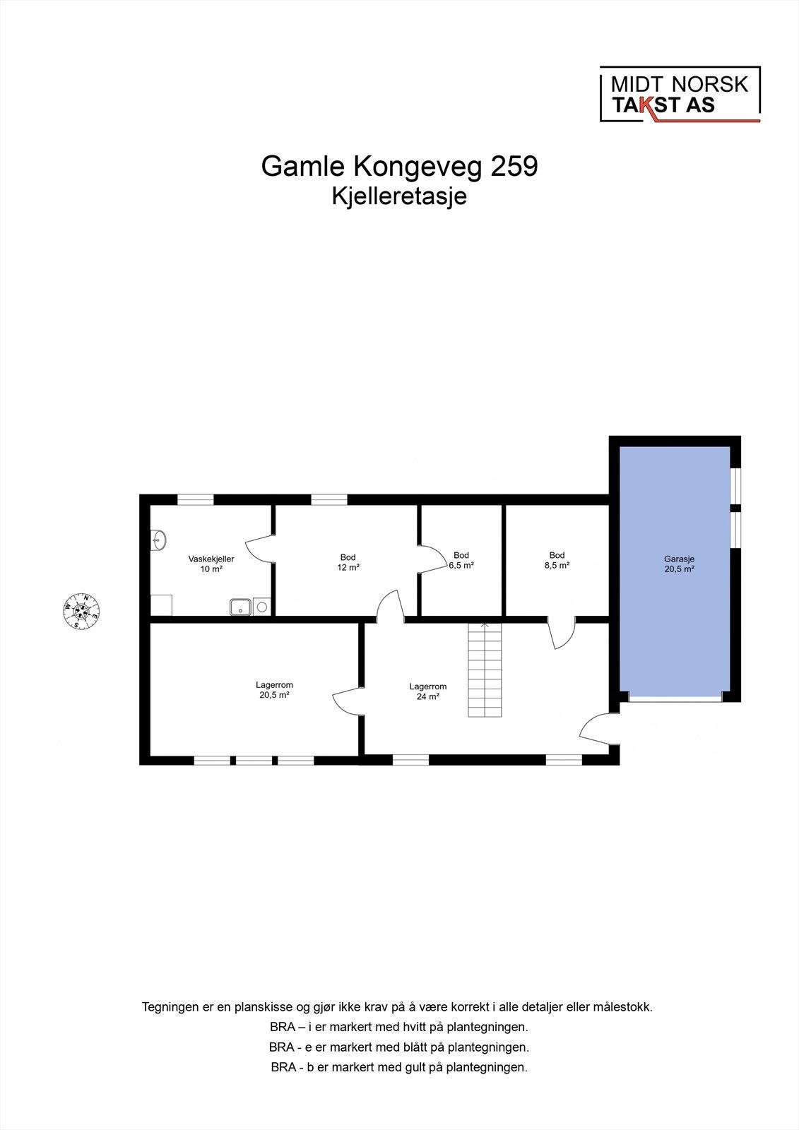 Planskisse kjeller Galleribilde