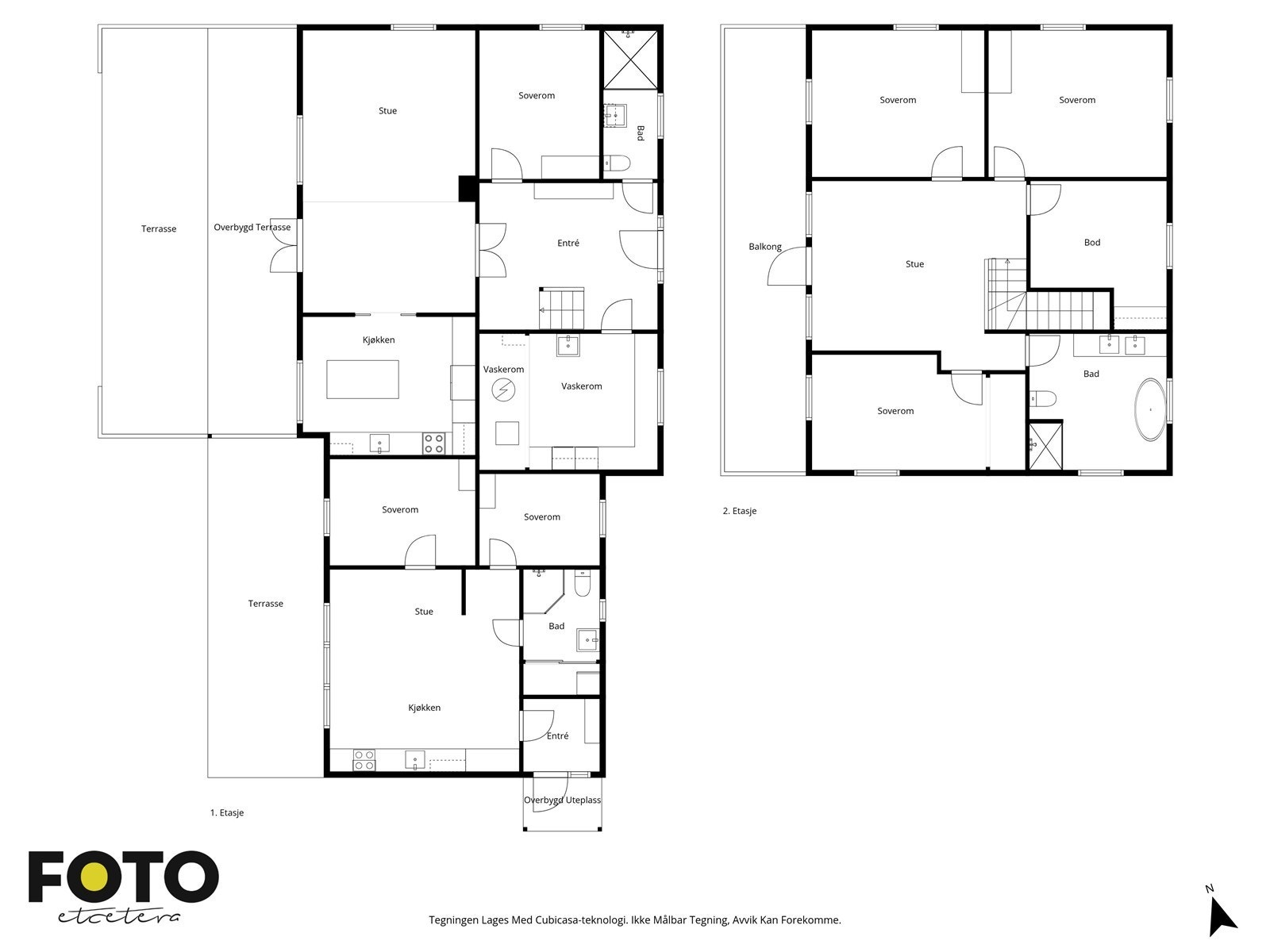 Veiledende planskisse begge etasjer. Ikke målbar Galleribilde