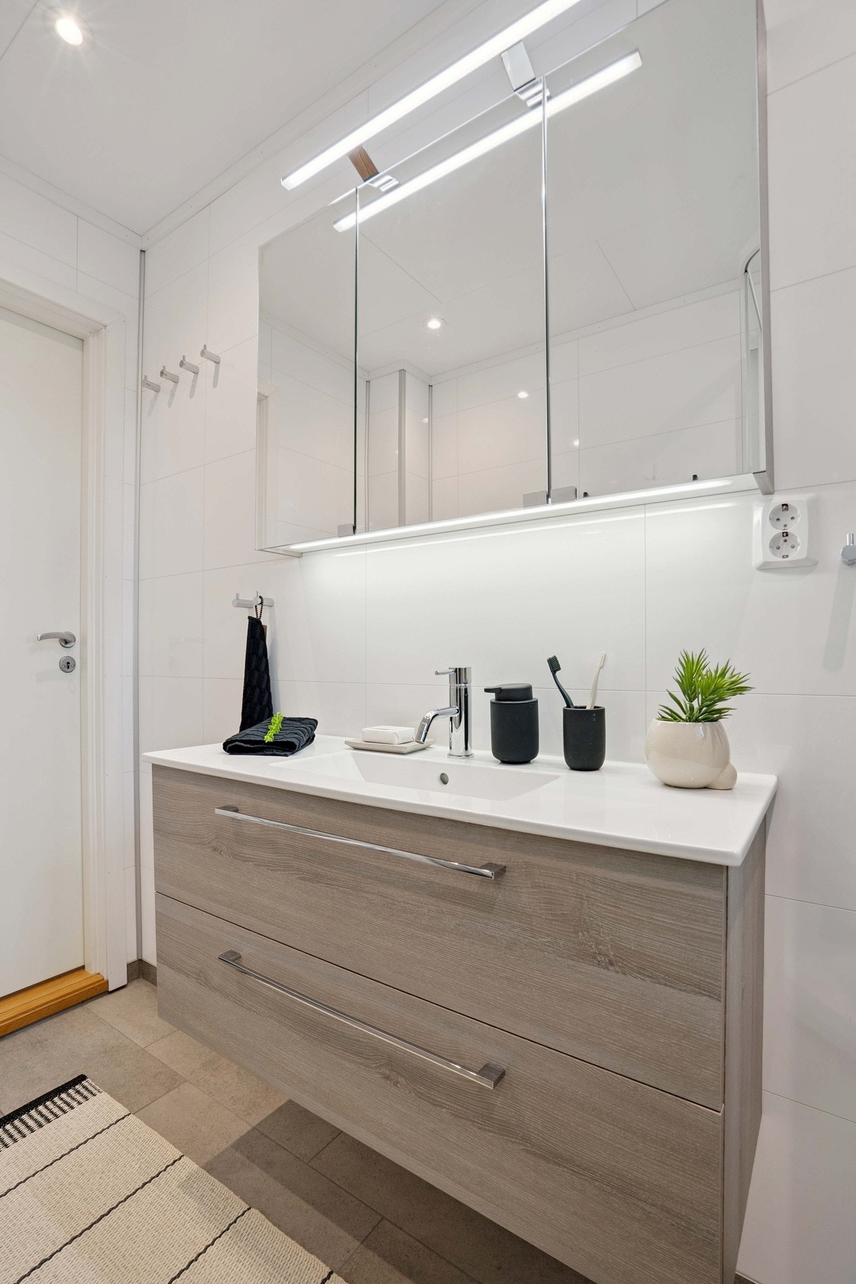 Termostatstyrte varmekabler på bad/wc. Galleribilde