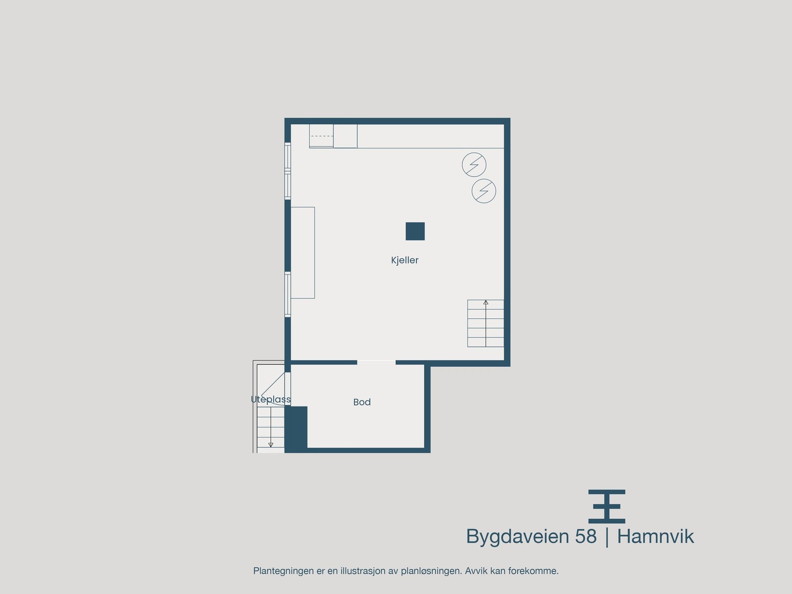 Plantegning kjeller Galleribilde