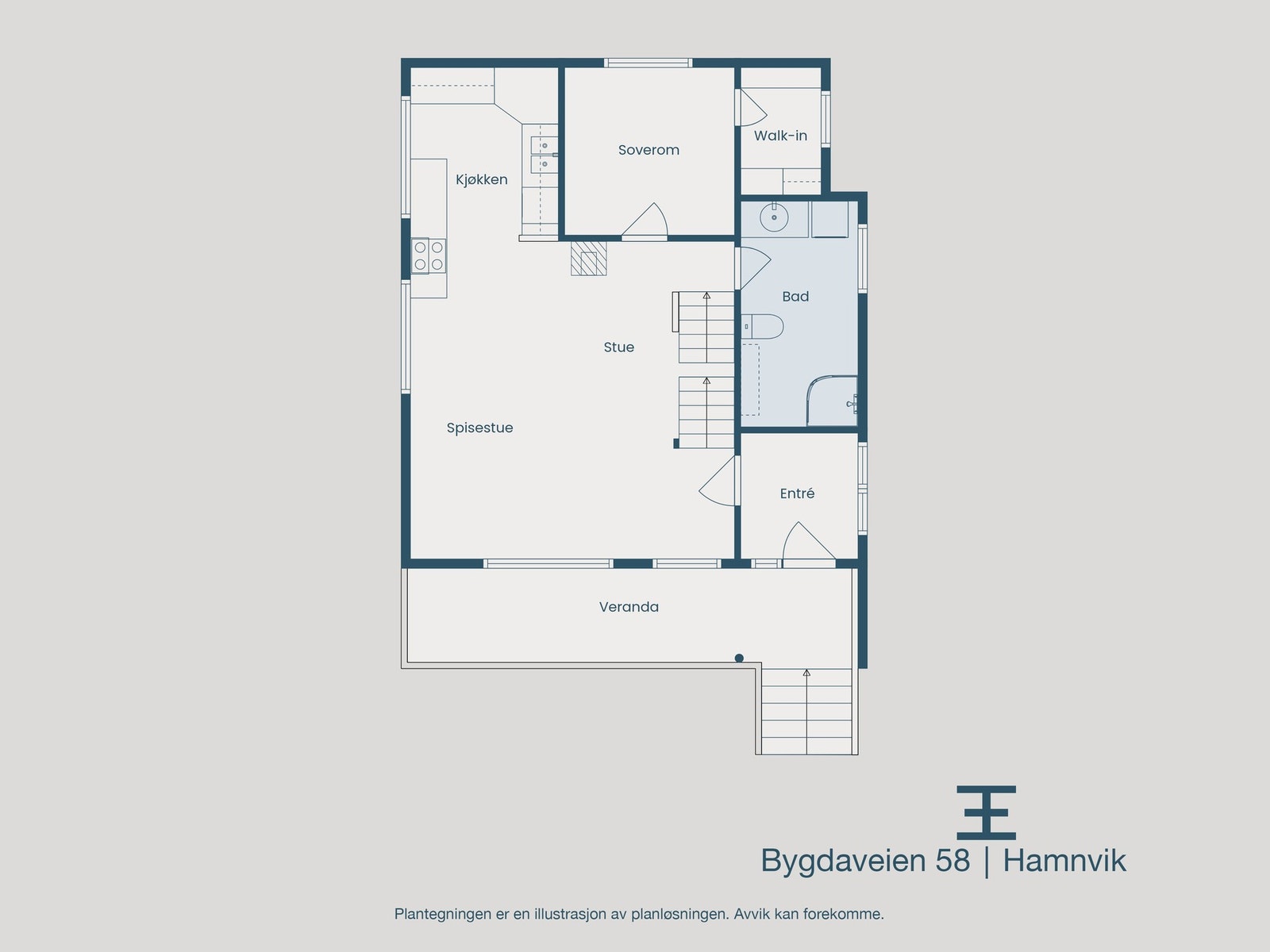 Plantegning 1. etasje Galleribilde