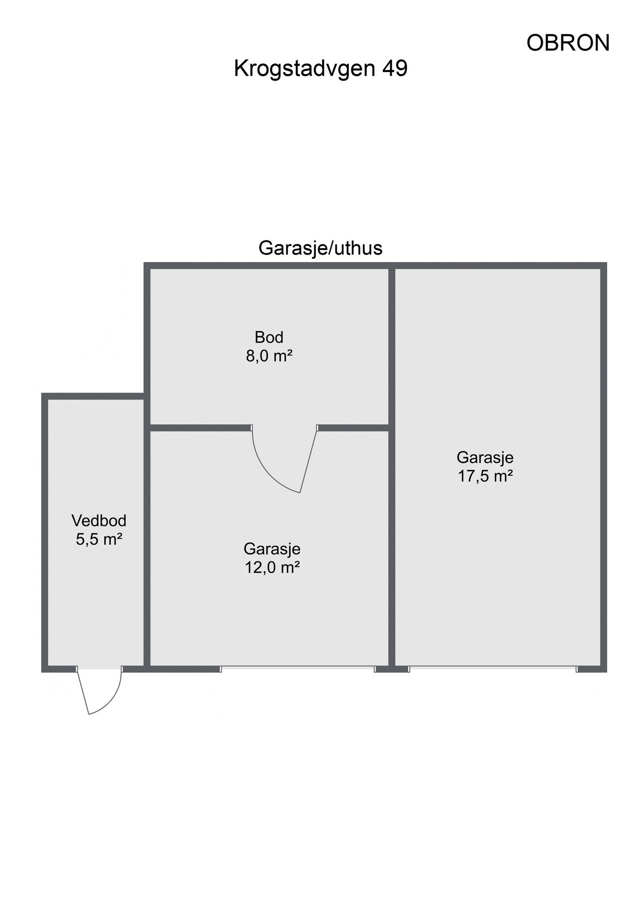 Plantegning garasje/uthus. Galleribilde