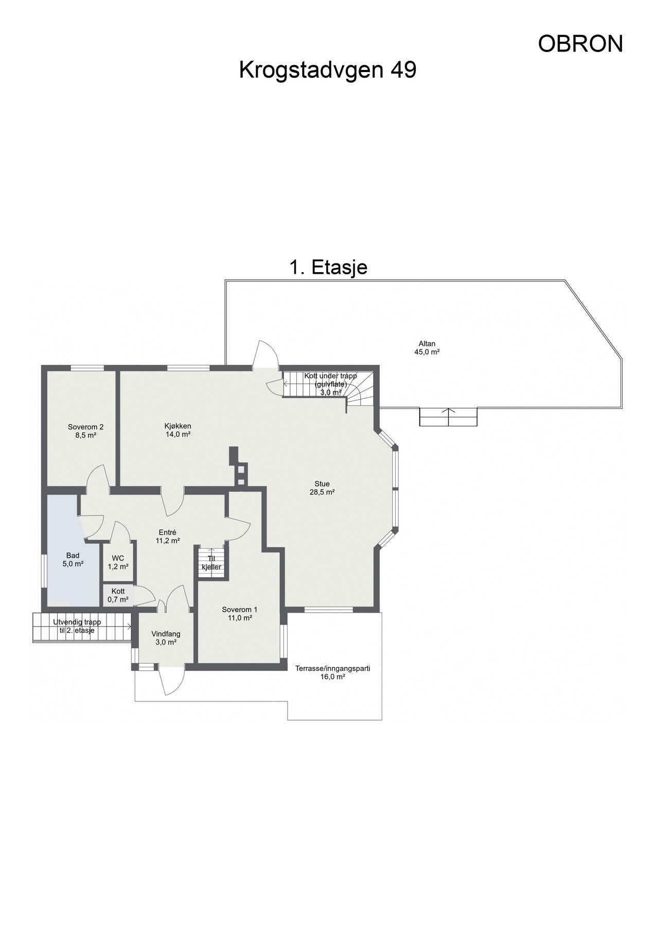 Plantegning 1. etasje. Galleribilde