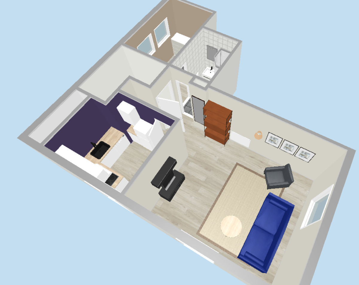 Planløsning - 3D Galleribilde