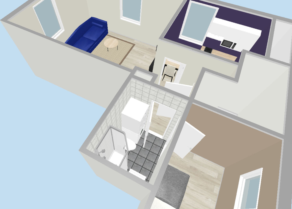 Planløsning - 3D Galleribilde