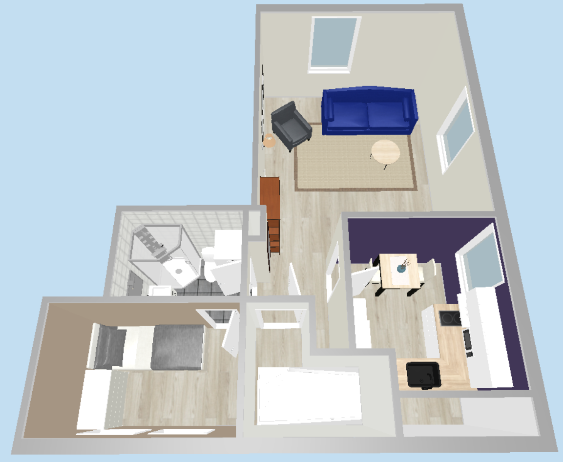 Planløsning - 3D Galleribilde