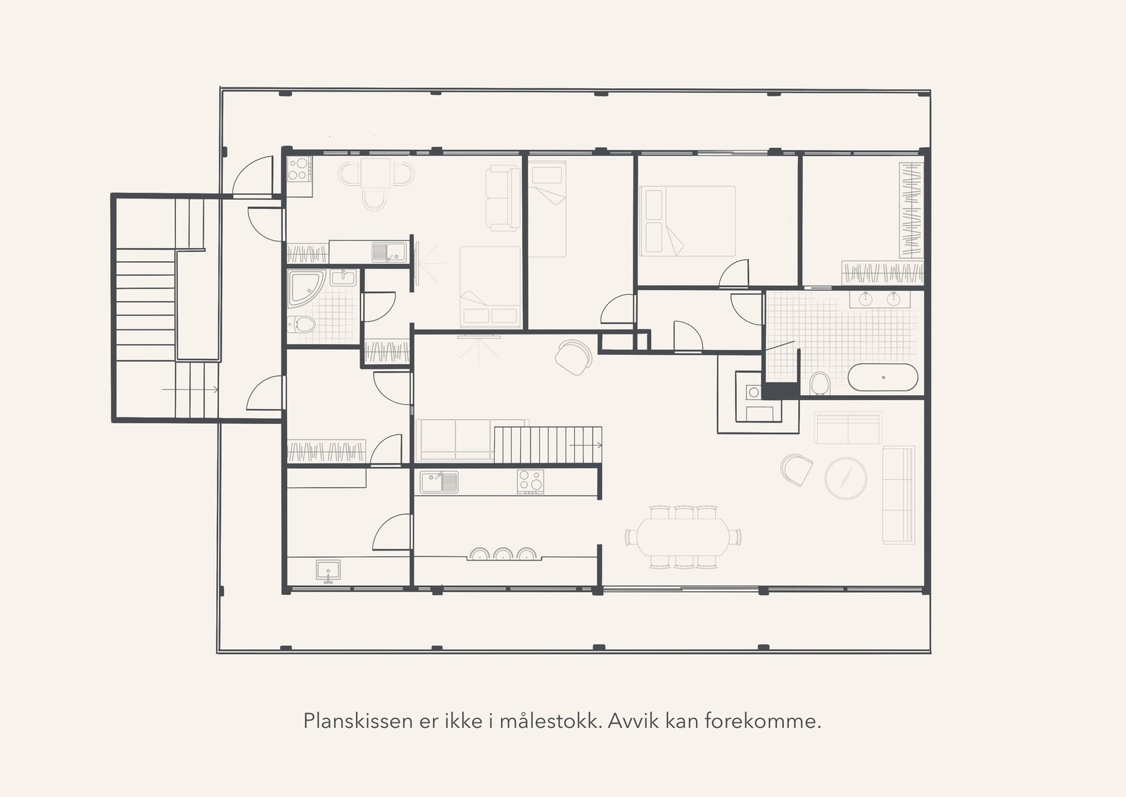 Planskisse 2.etasje. Galleribilde