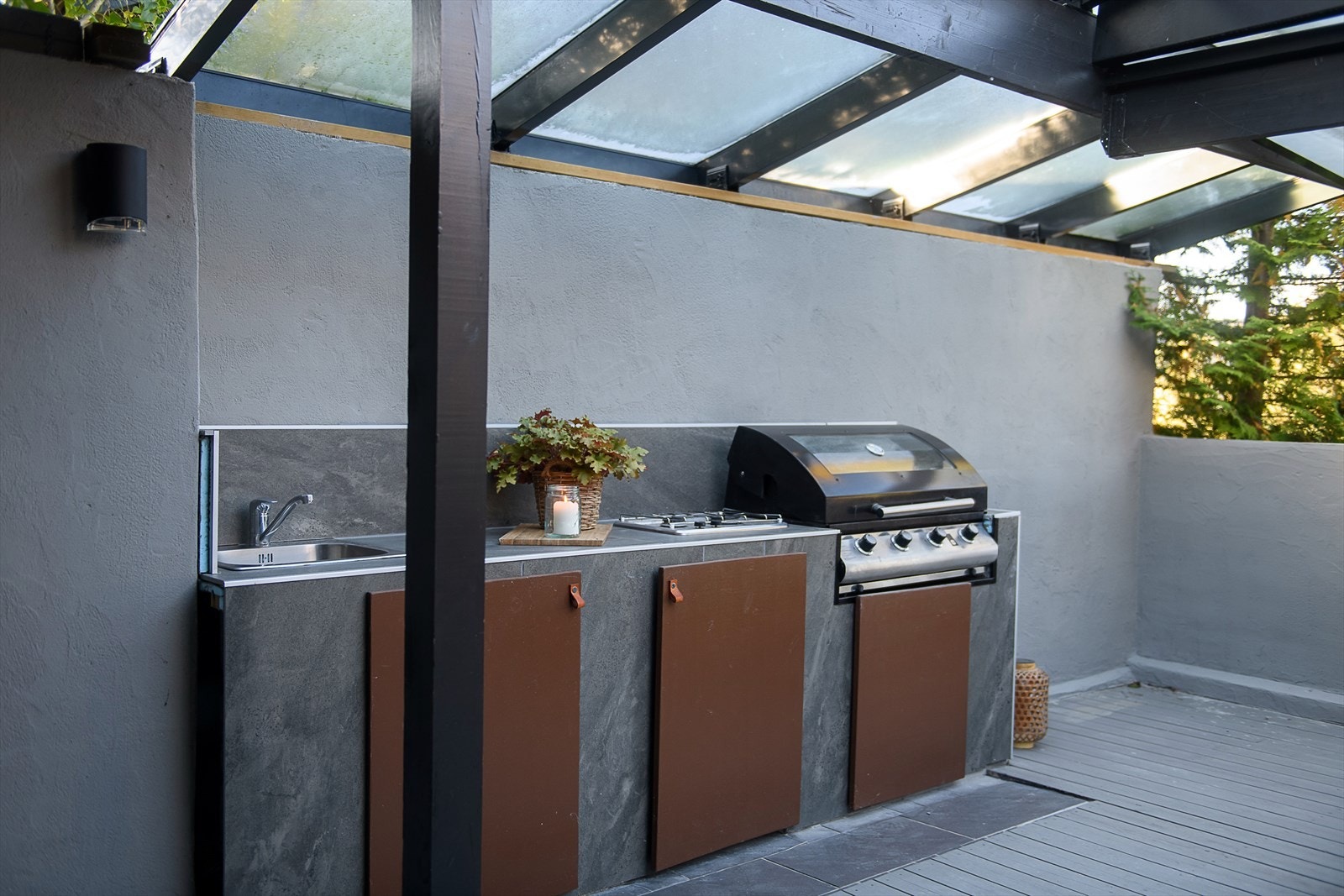 Praktisk utekjøkken. Galleribilde