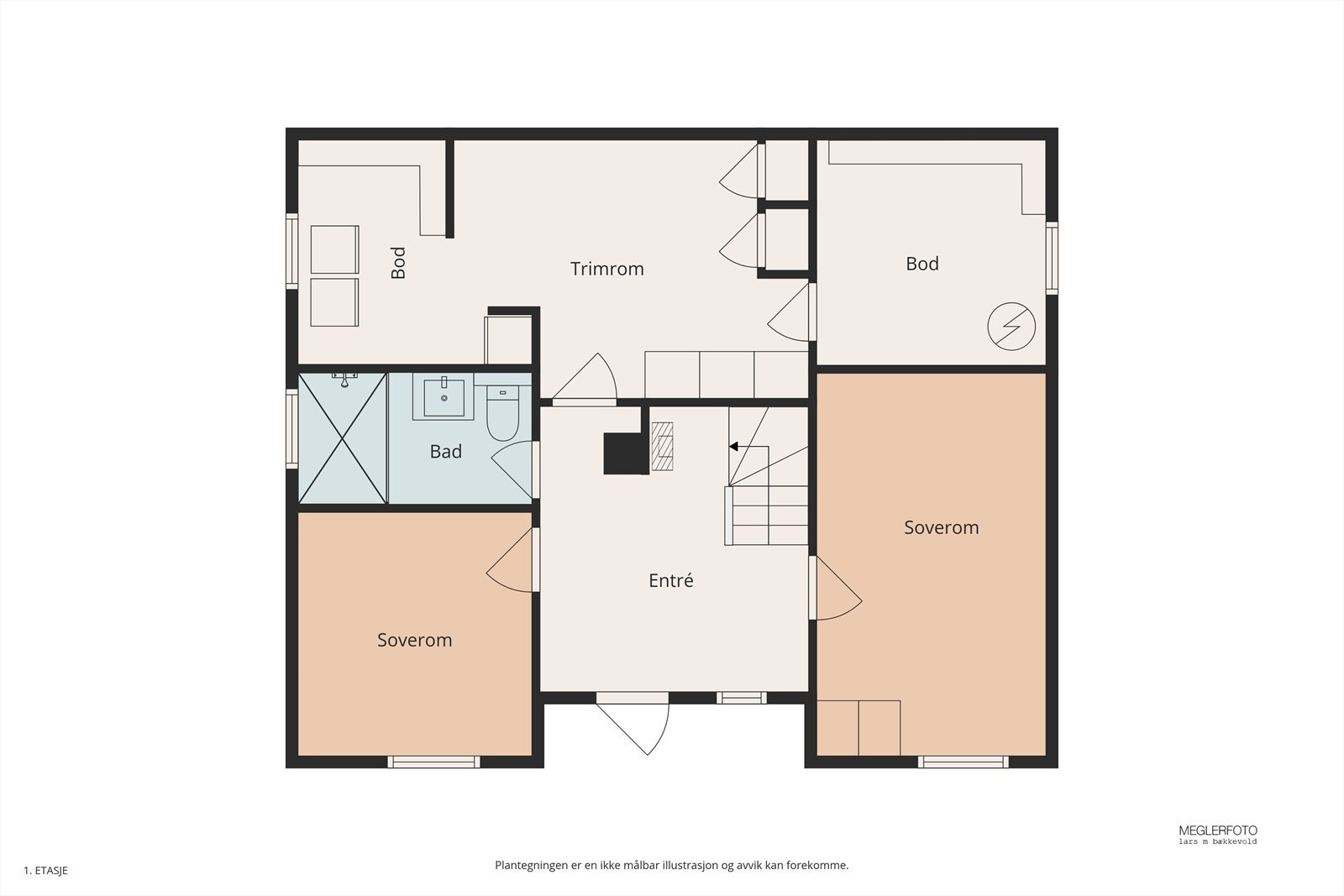 Planskisse sokkeletasje. Galleribilde