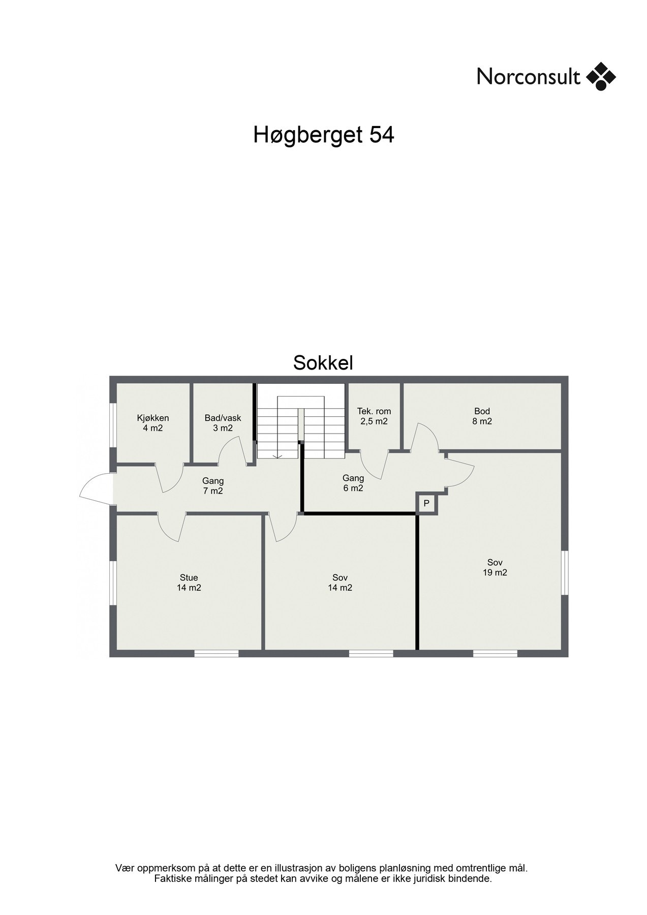 Planskisse sokkel Galleribilde