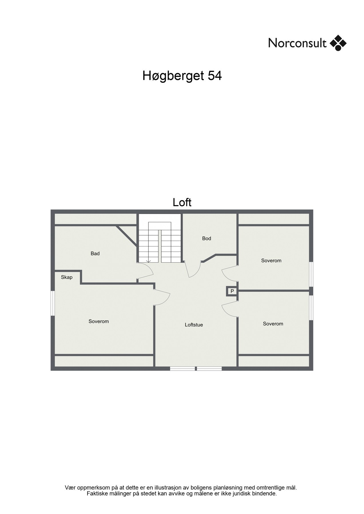 Planskisse loft. Galleribilde