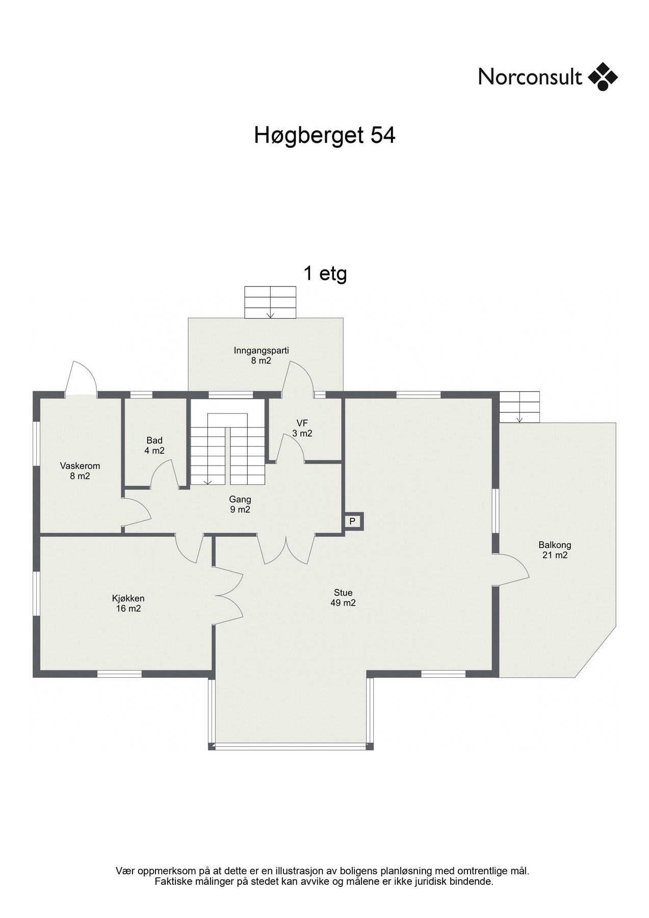 Planskisse 1. etg. Galleribilde