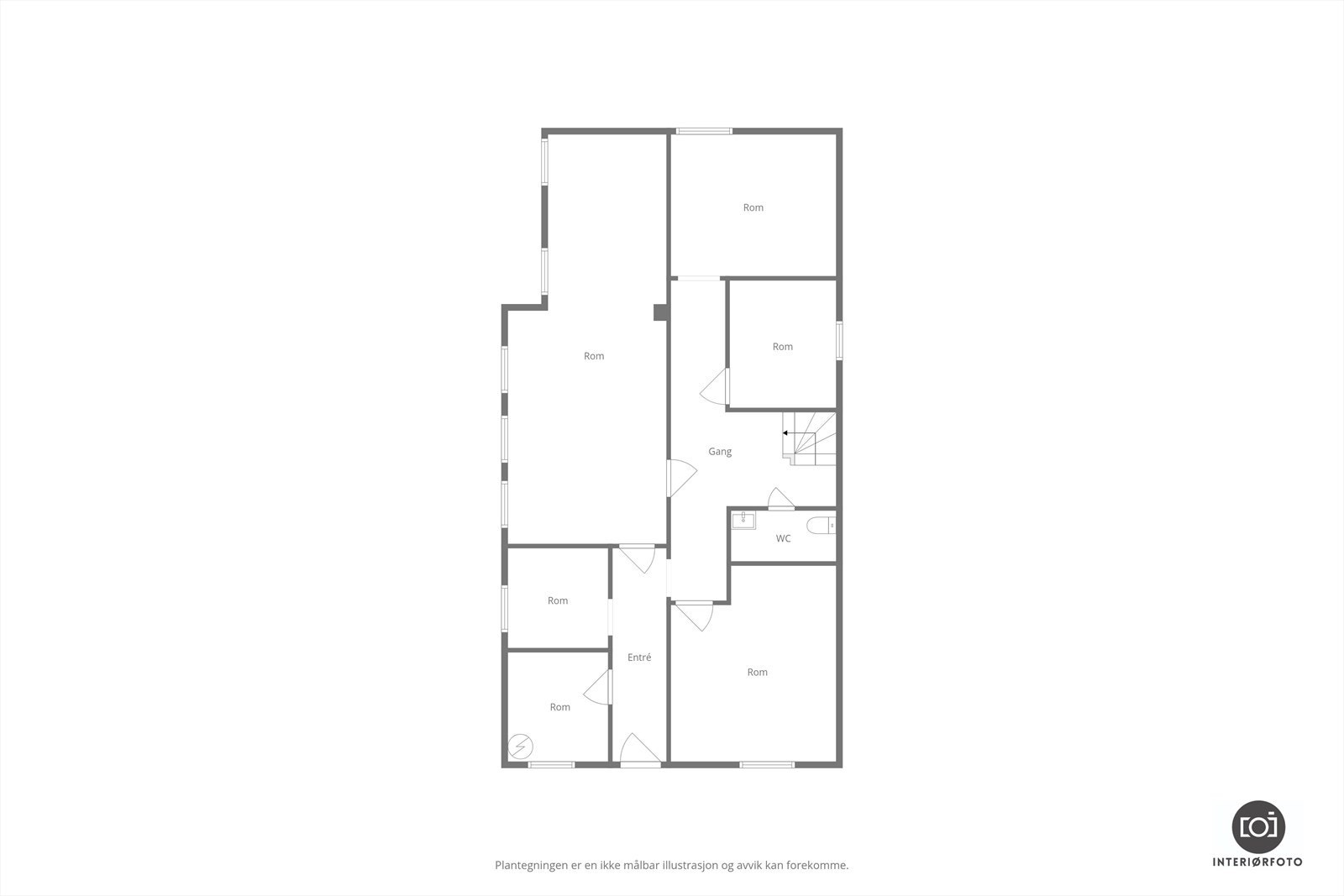 Plantegning kjeller hovedhus Galleribilde