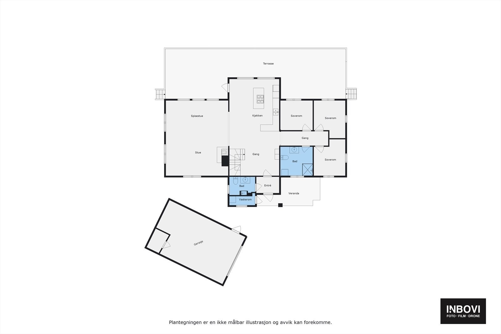 Plantegning 1.etg Galleribilde