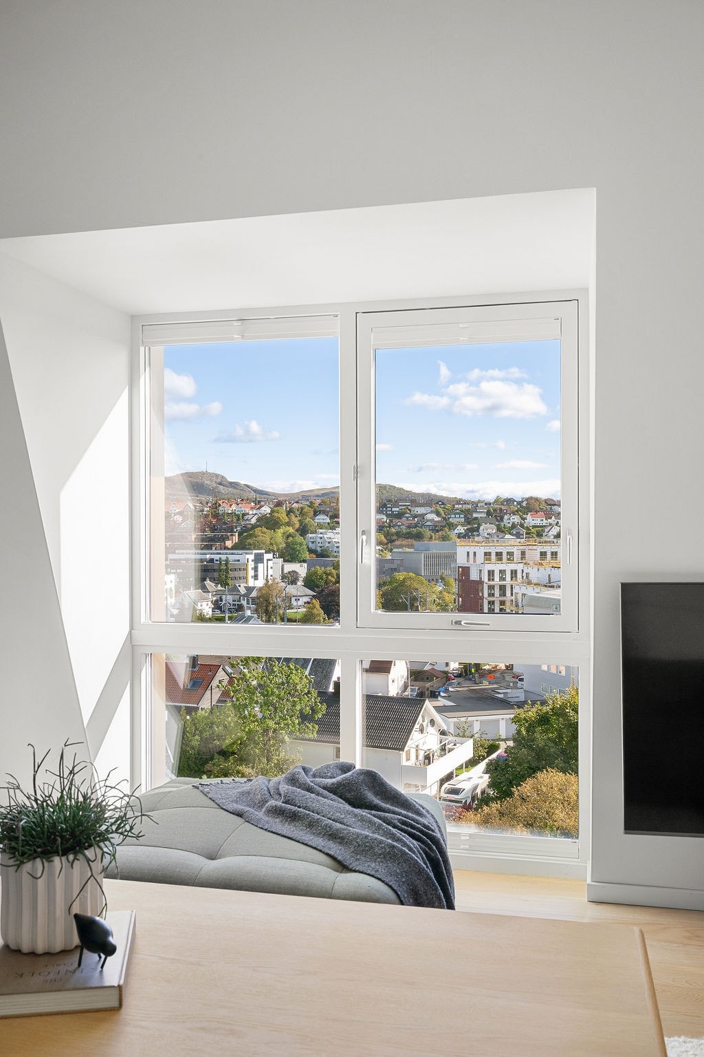 Hyggelig utsikt over byen. Galleribilde