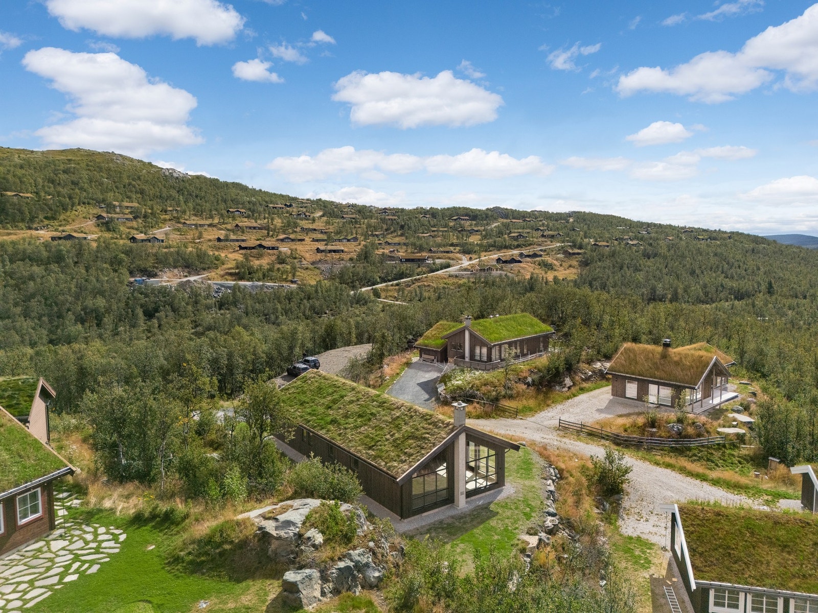 En nybygd hytte i Bergsjø området. Galleribilde