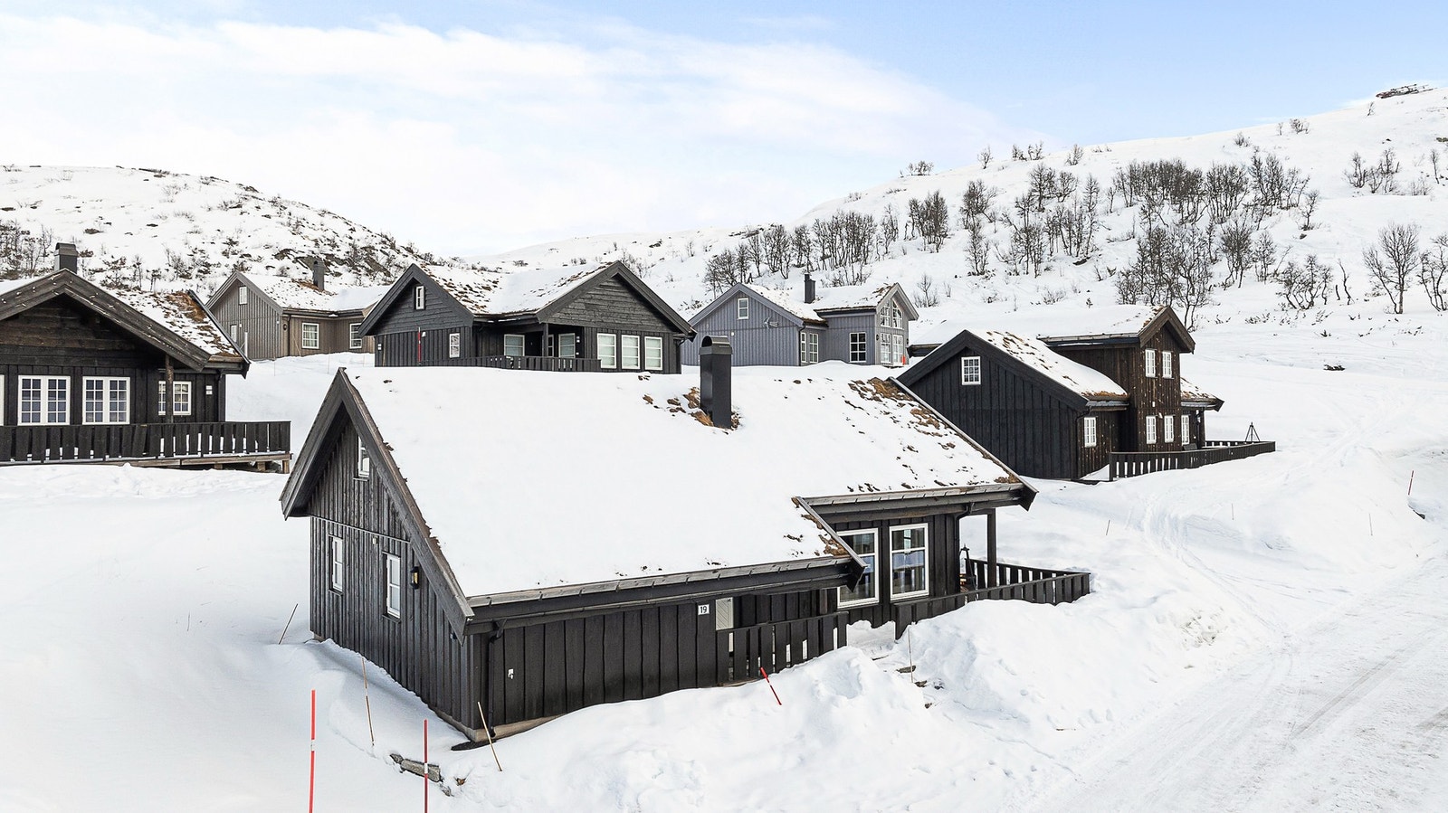 Nydelig vinterforhold - Hytta ligger snøsikkert til på 1040 moh Galleribilde