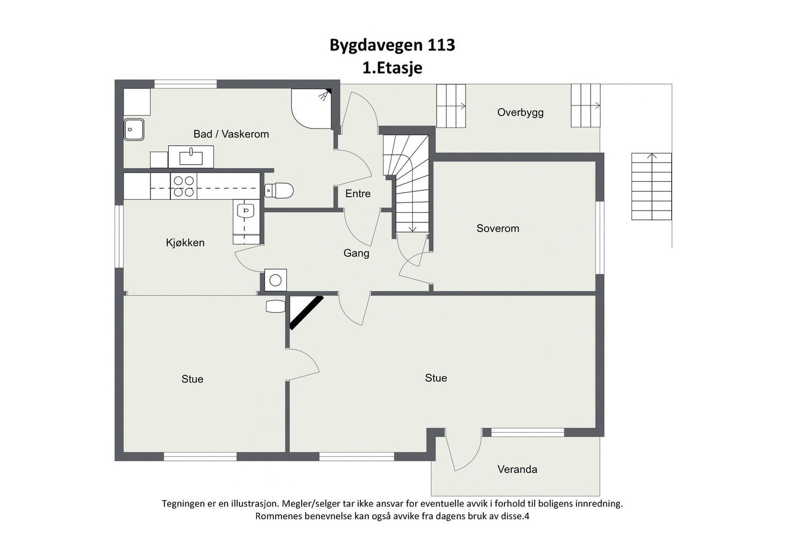 Plantegning 2D - 1.Etg Galleribilde