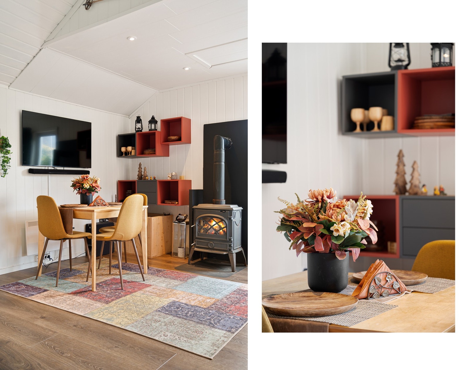 Hytten byr på en koselig atmosfære hvor alle vil trives Galleribilde