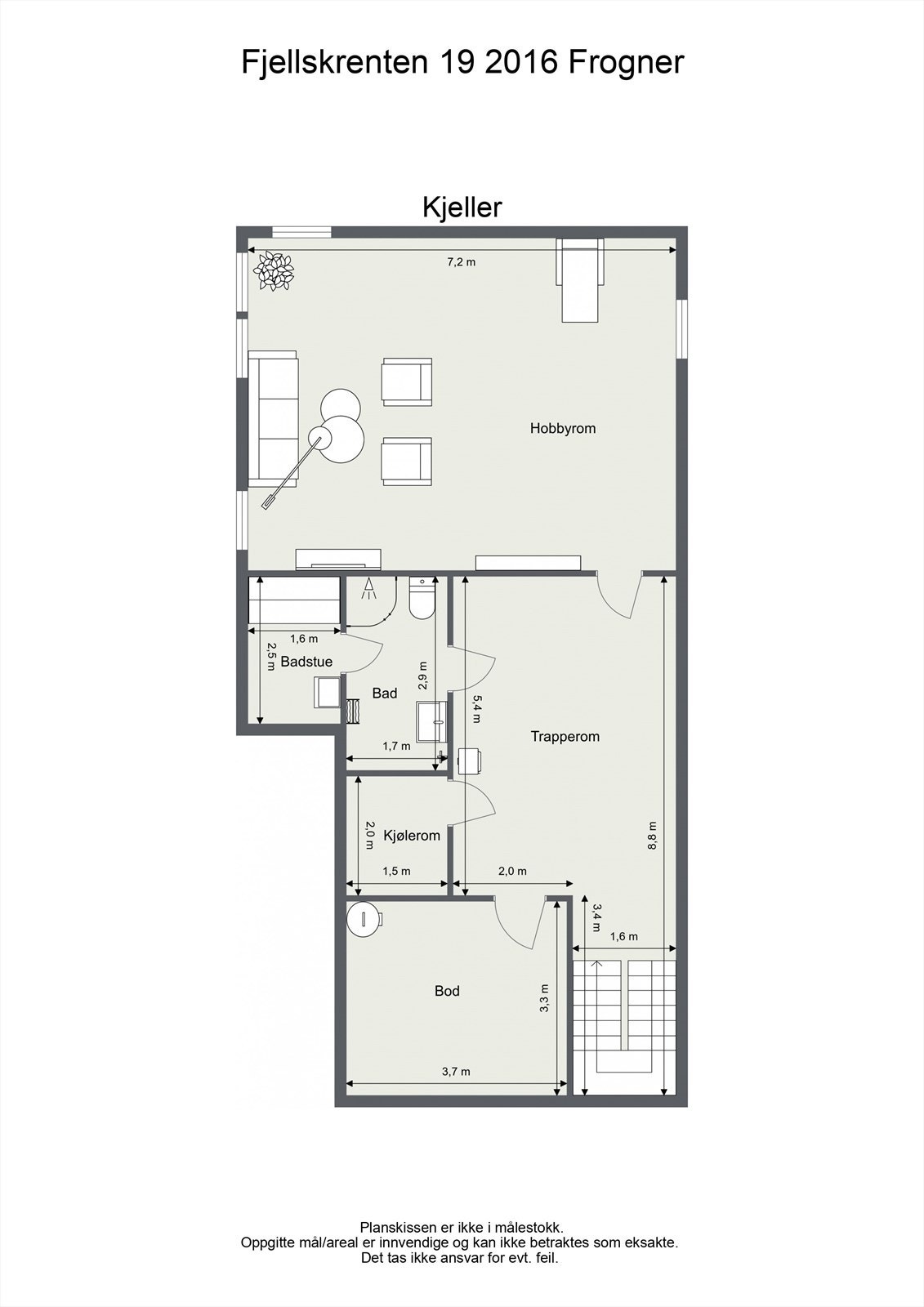 Plantegning kjeller Galleribilde