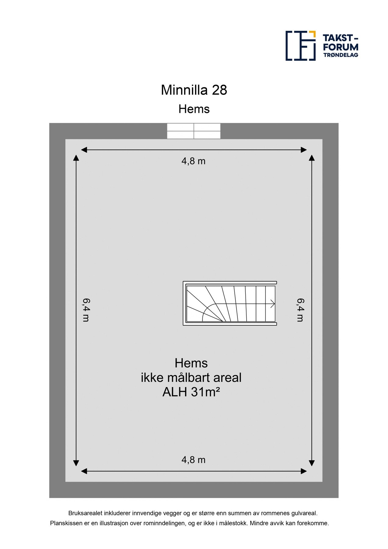 Planskisse loft. Galleribilde