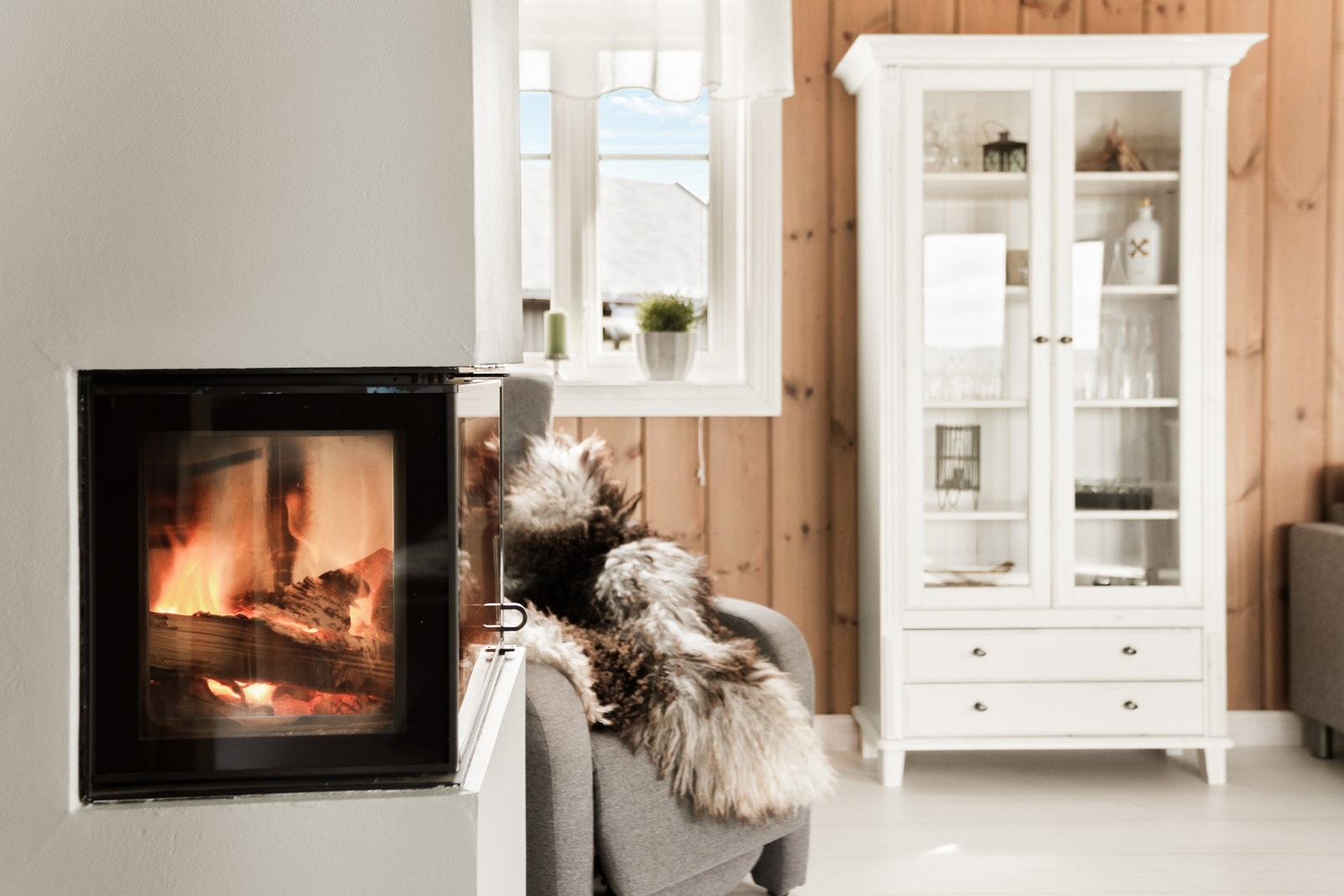 Peis som sørger for en god og lun stemning i hytta. Galleribilde