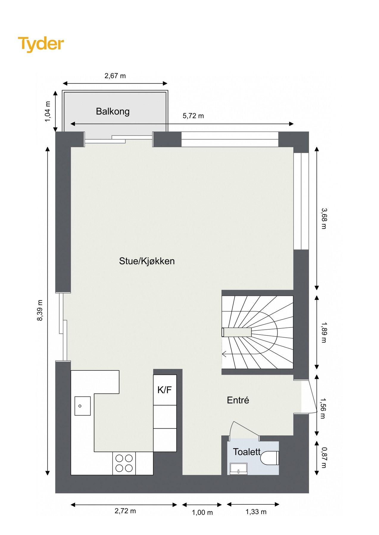 Plantegning - 1. etasje. Galleribilde