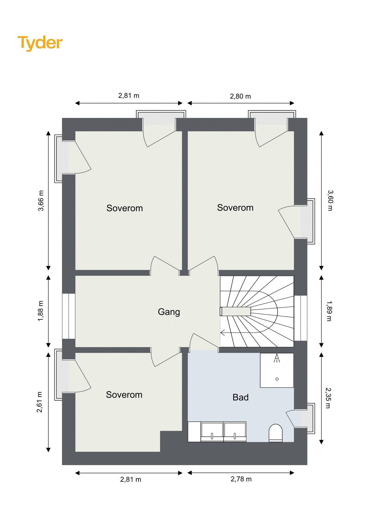 Plantegning - 2. etasje. Galleribilde