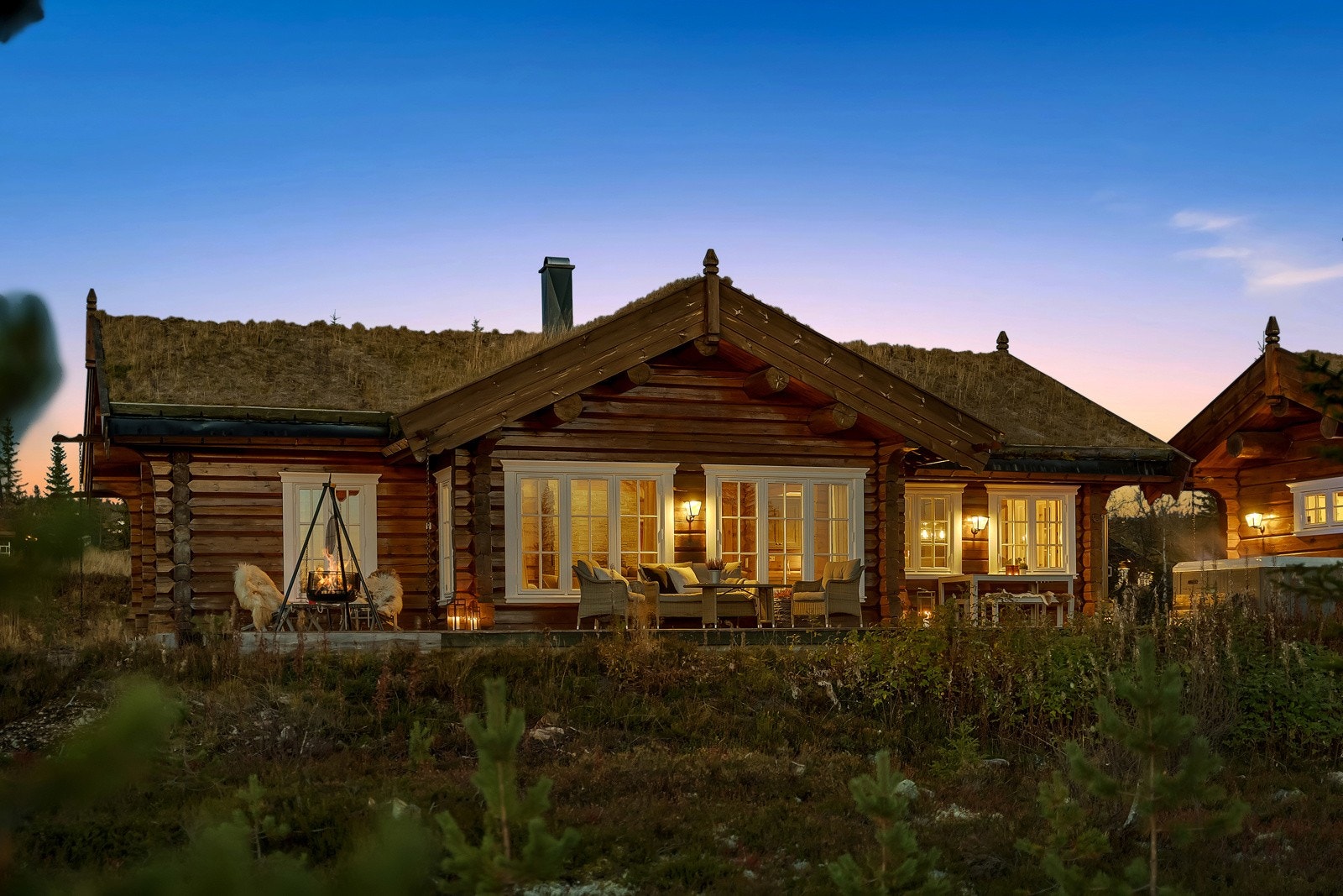 Yttertaket er utvendig tekket med torv. Galleribilde