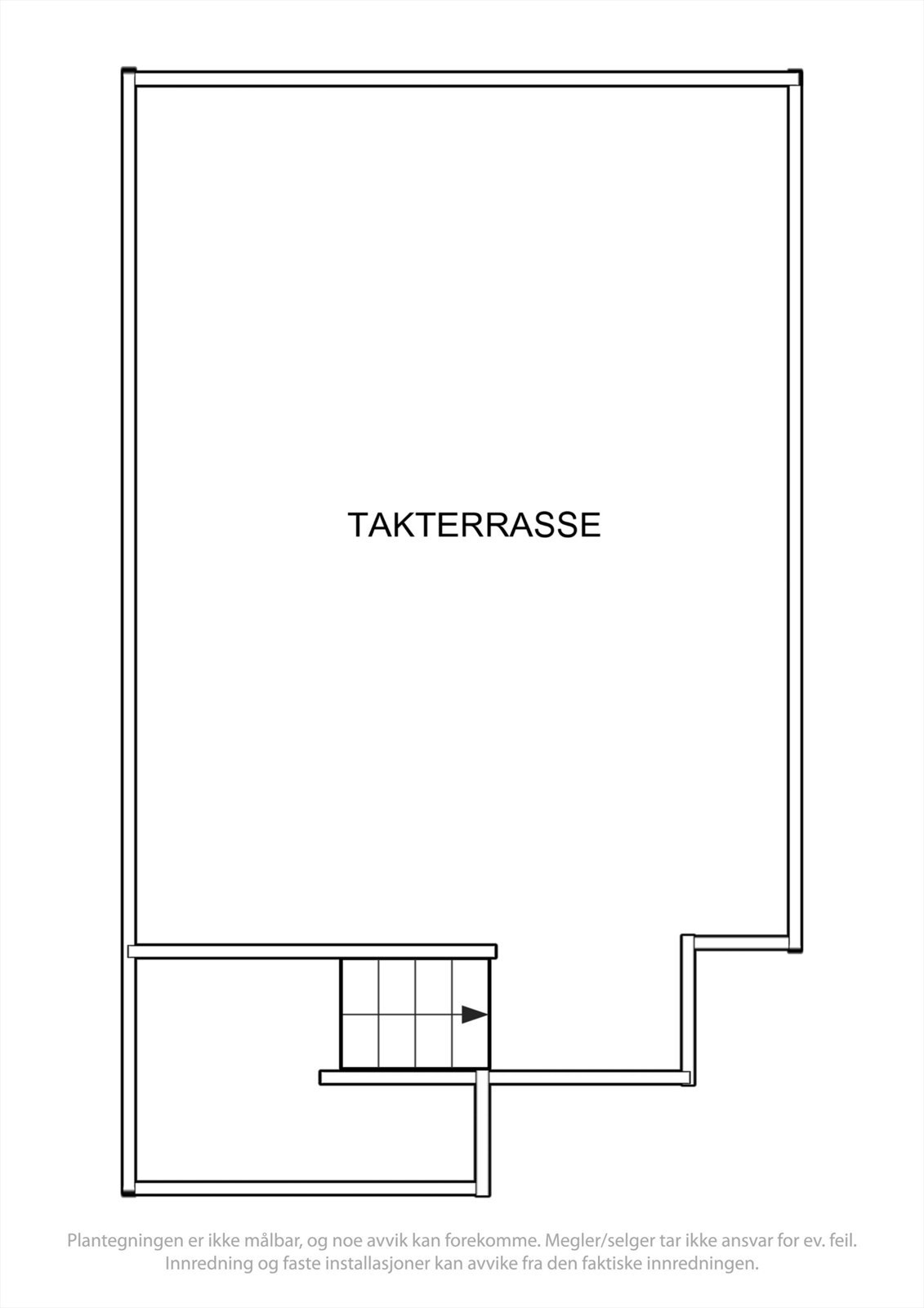 Plantegning takterrasse. Galleribilde