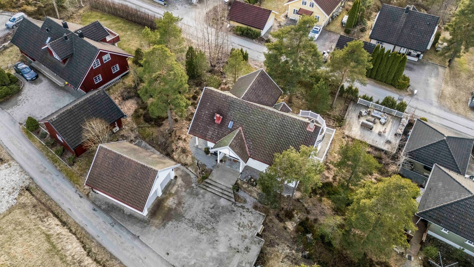 Fugleperspektiv over eiendommen Galleribilde