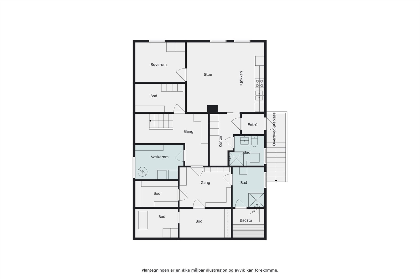 Plantegning kjeller Galleribilde