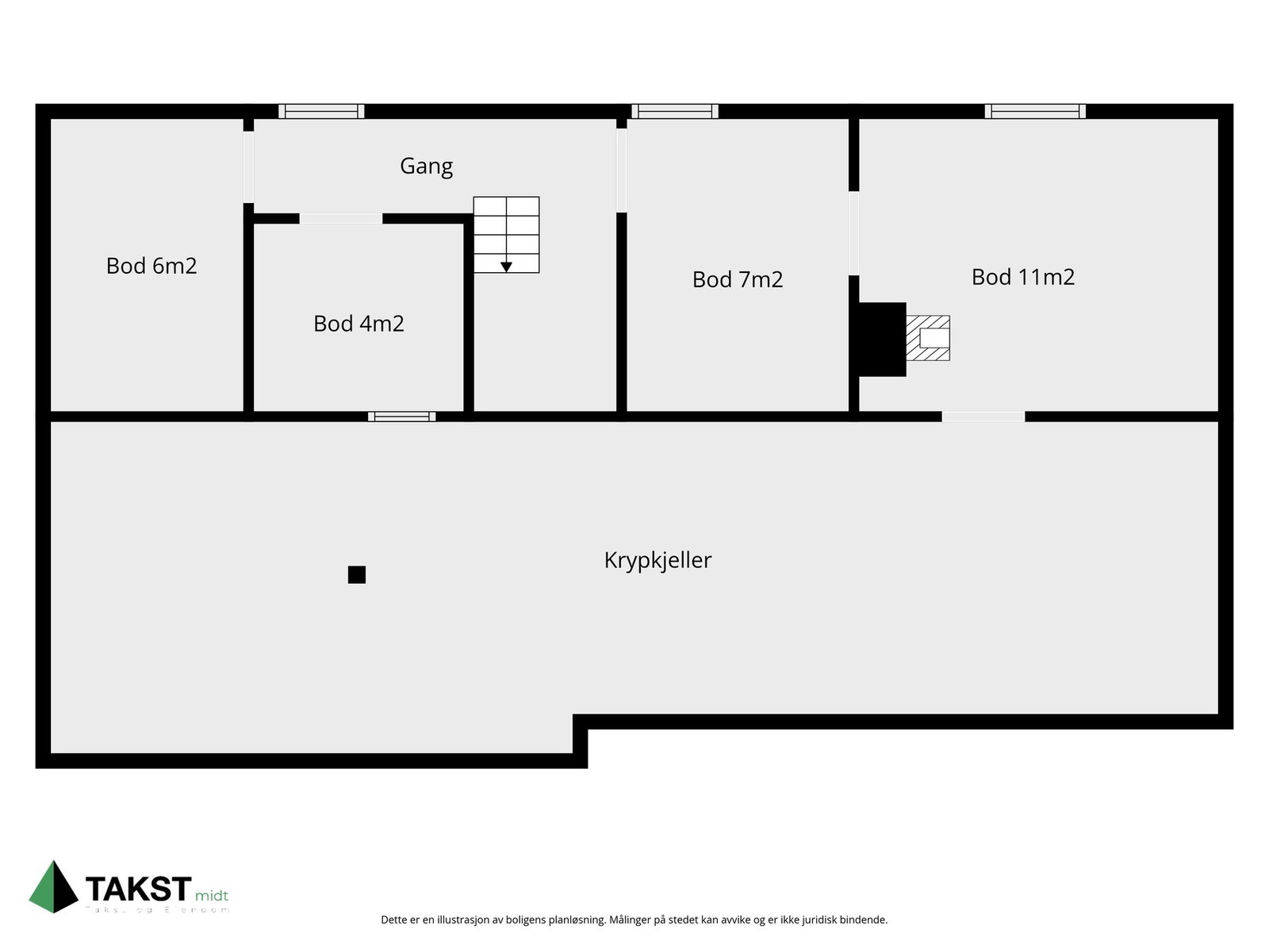 Plantegning kjeller Galleribilde