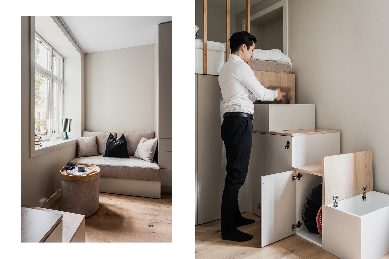 En forlengelse av kjøkken og garderobe under trappen Galleribilde