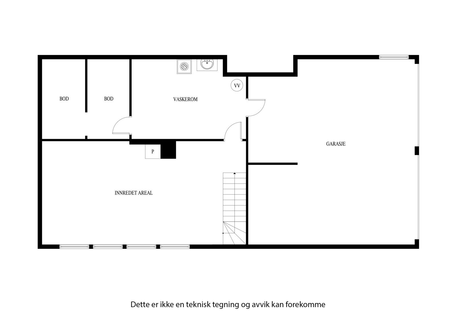 Planløsning for sokkeletasjen Galleribilde