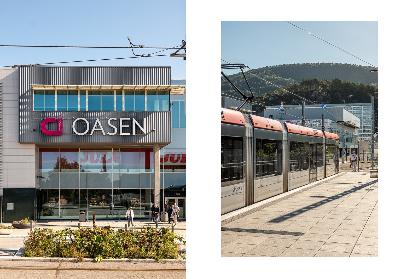 Kort vei til bl.a. oasen senter som har et bredt utvalg av dagligvare, apotek, spisesteder, kles- og interiørbutikker etc. Galleribilde