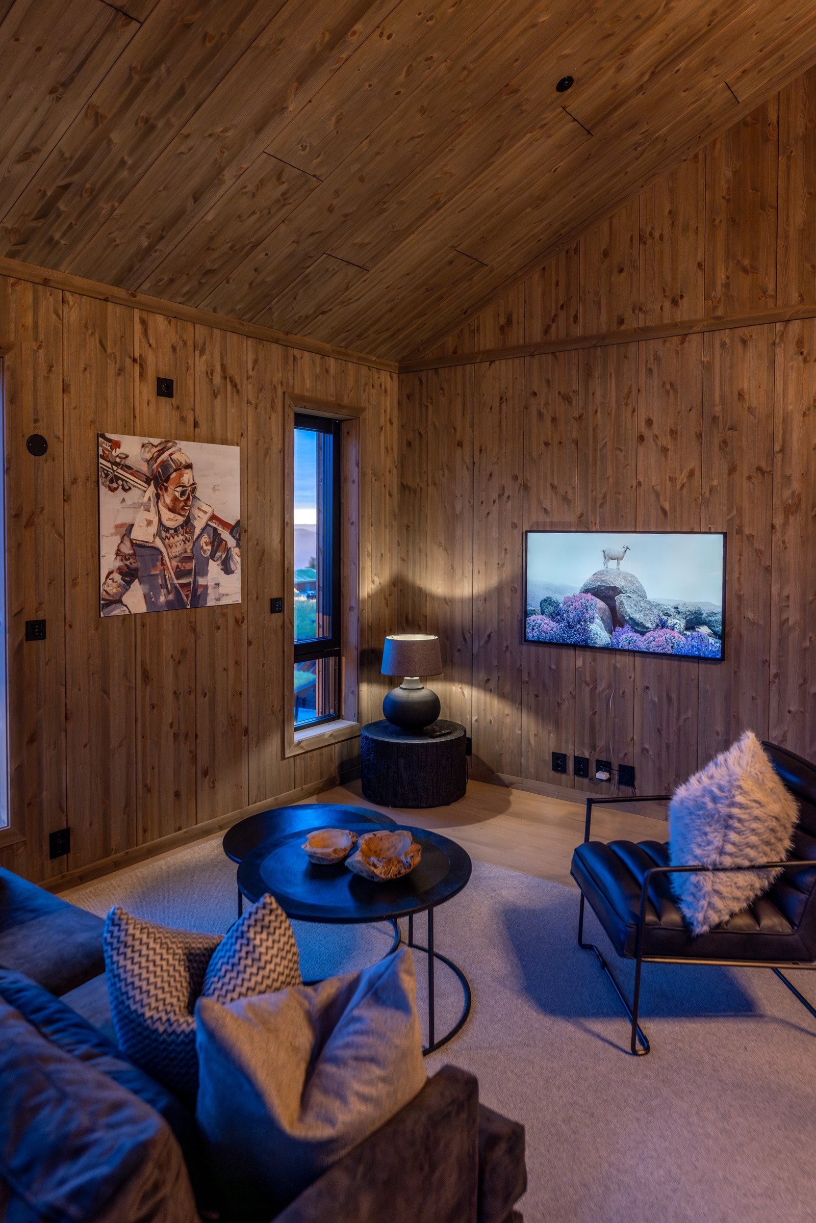 Skråtak som gir en ekstra dimensjon til rommet. Galleribilde